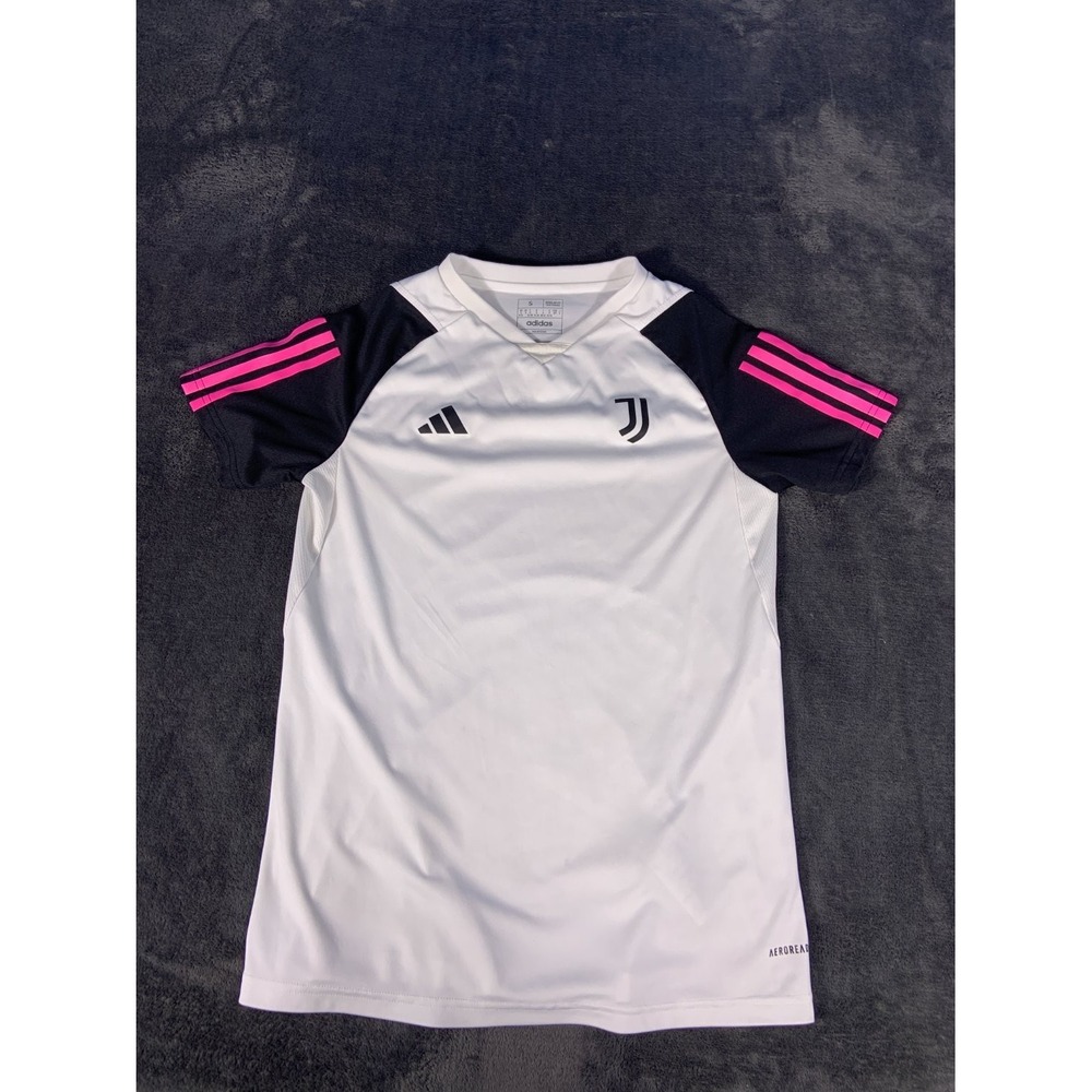 adidas Juventus Training Jersey Unisex S White Polyester Pink